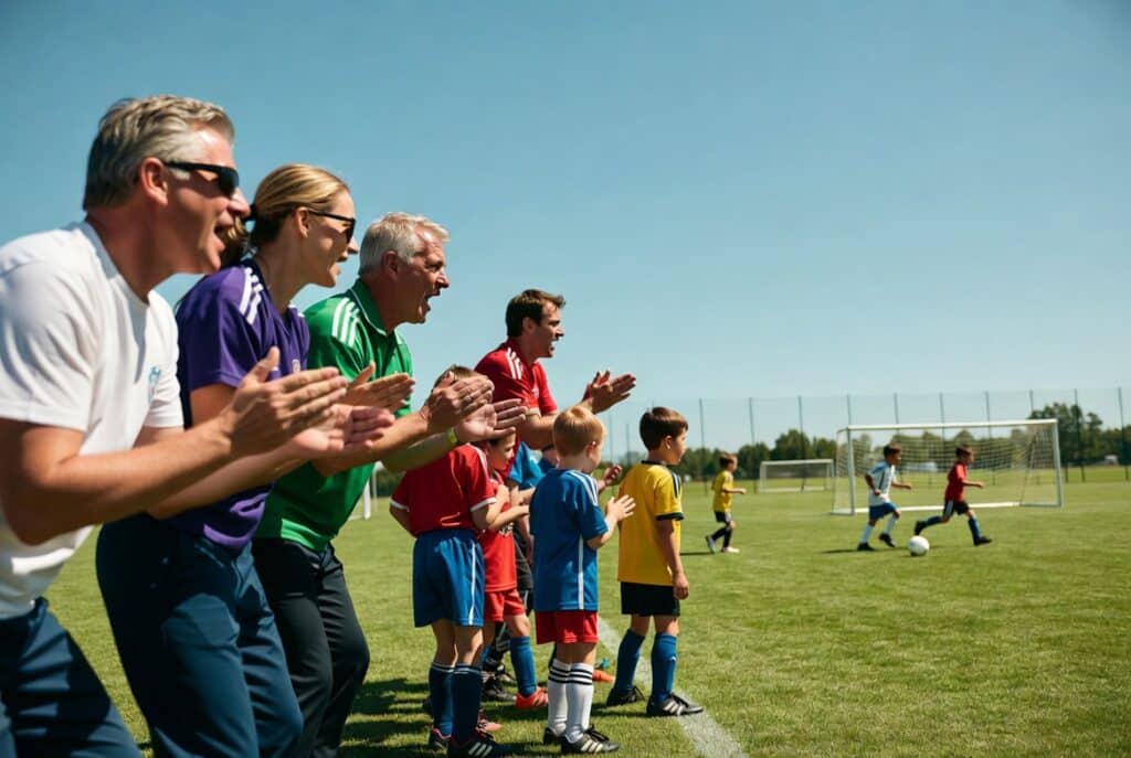 Celebrar el esfuerzo del equipo es una debería ser una de las normas para los padres en los Campos de Fútbol